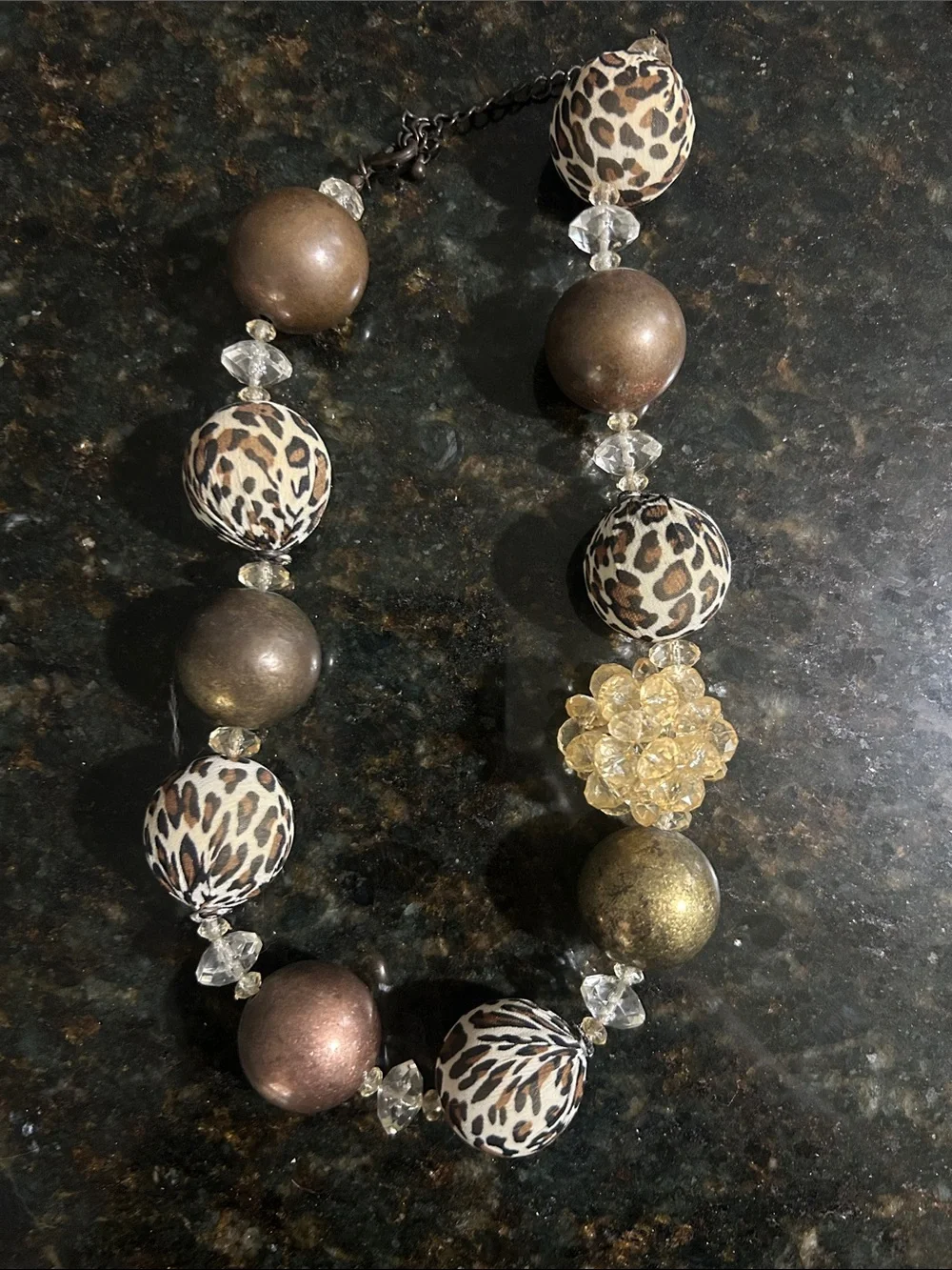 3 bracelets 1 necklace and 1 pair of earrings